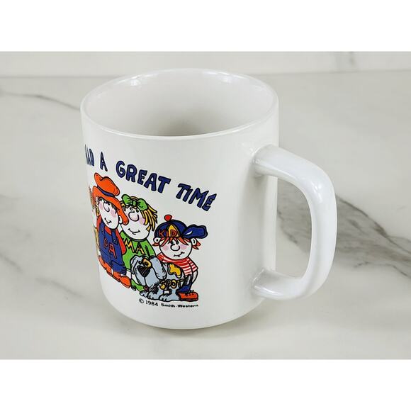 Smith Western Coffee Mug Teacup 10oz White 3 1/2" Ceramic 1984 Korea Vintage - Picture 5 of 15